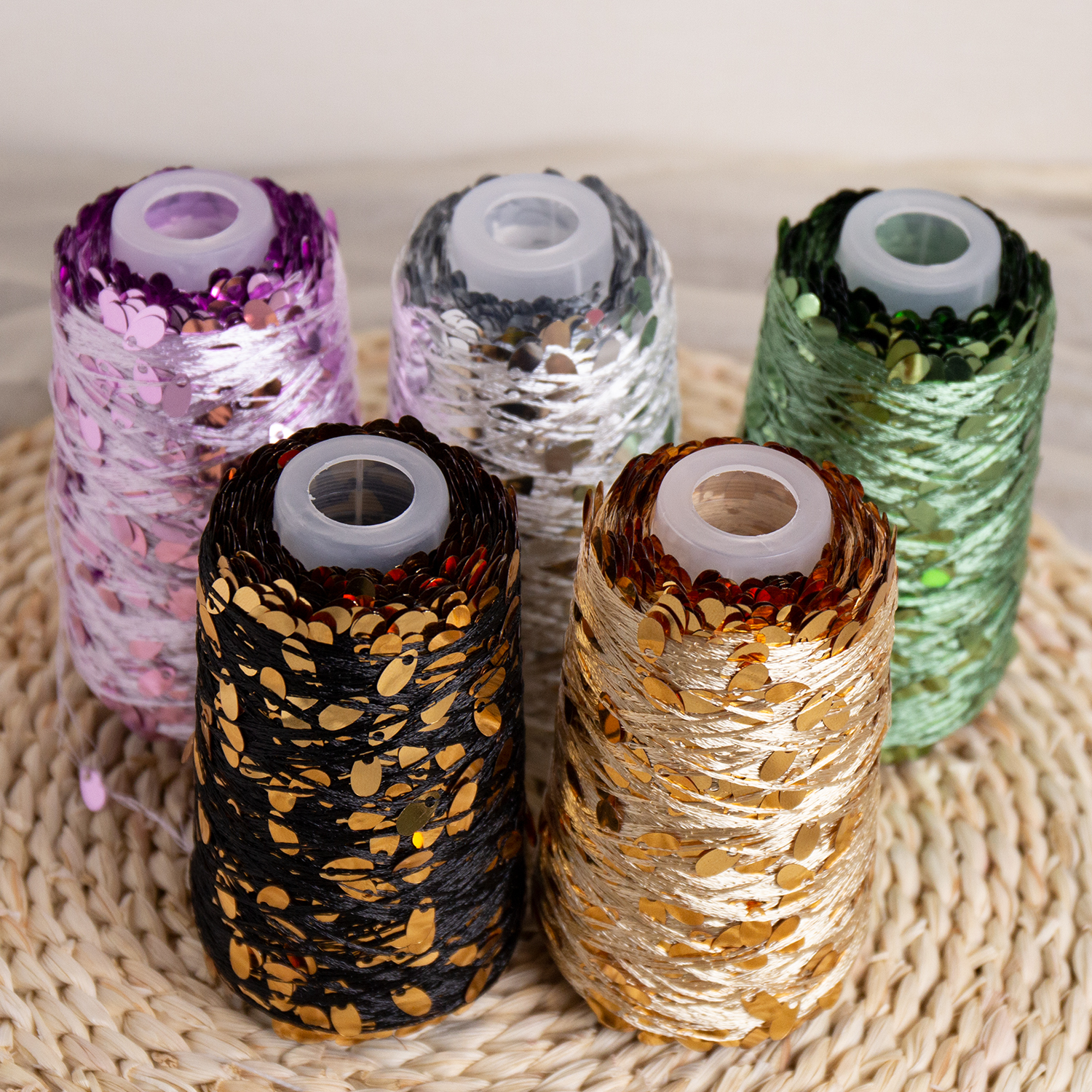 100g Tube Packing Sequin Hand Knitting Soft Shirt Crochet Yarn for Beginners