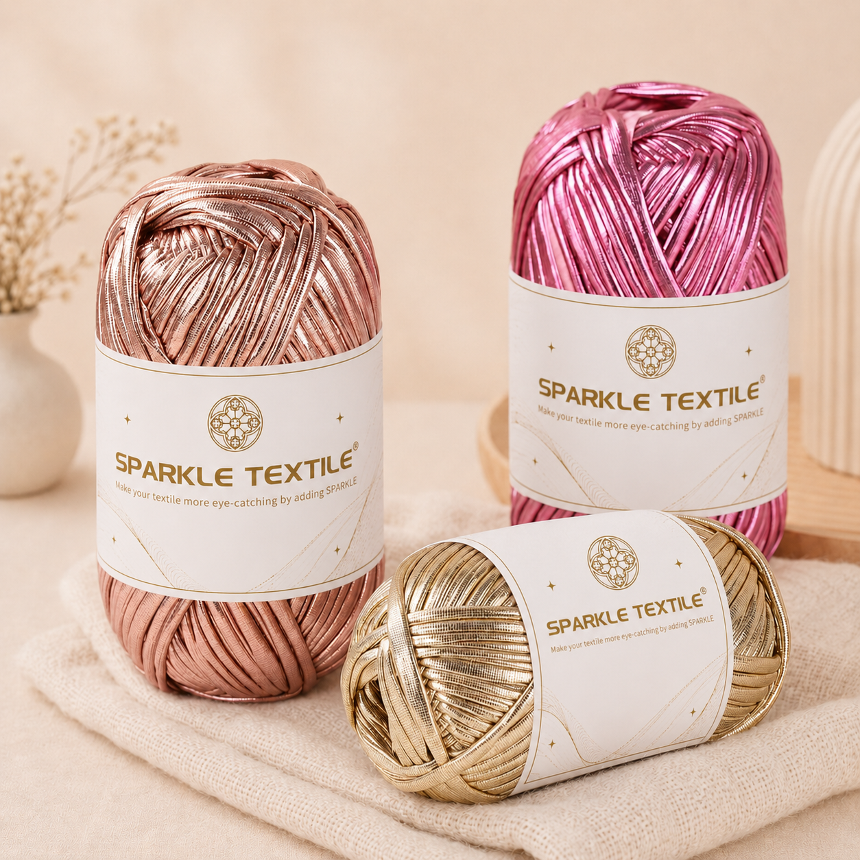 100g Packing Metallic Color Fabric Strip Knitting Yarn DIY Hand Crochet Strip Chunky Yarn