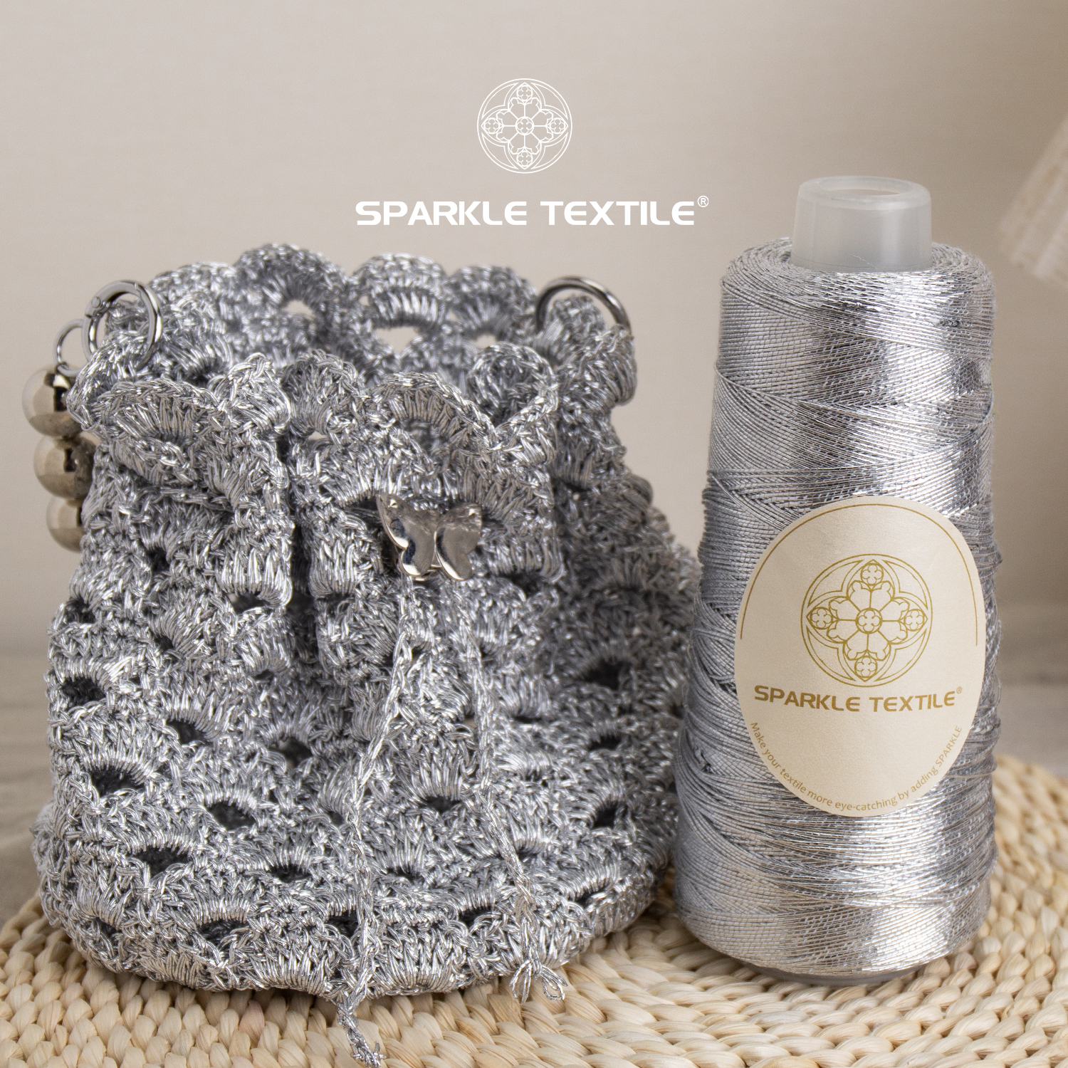 200g Packing Handmade DIY Bag Sun Hat Metallic Thread 1mm Crochet Yarn Hand Weaving Knitting Thread