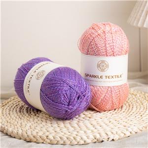 Hand Knitting Colorful 100g Packing Metallic Thread Fine Acrylic Crochet Yarn