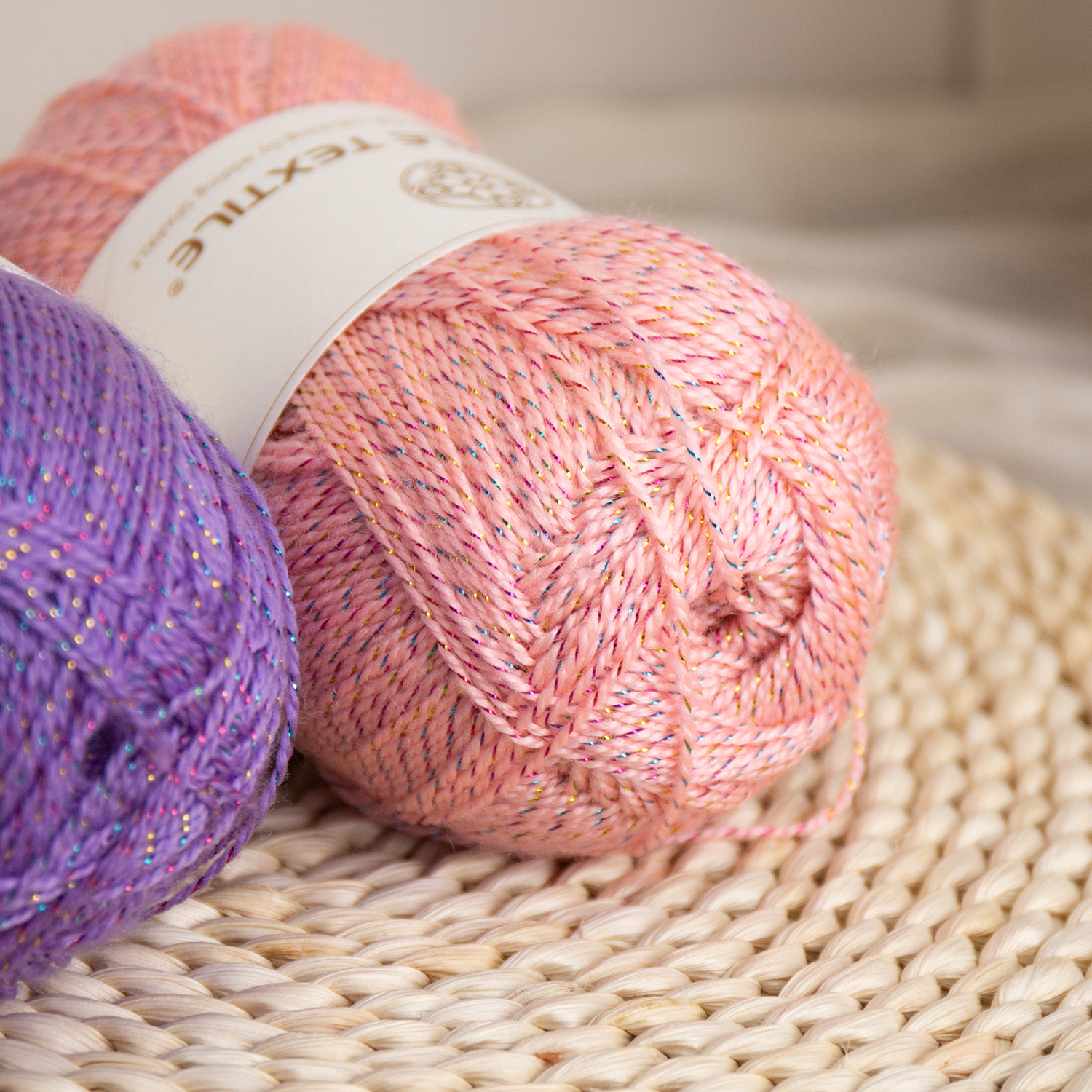 Hand Knitting Colorful 100g Packing Metallic Thread Fine Acrylic Crochet Yarn