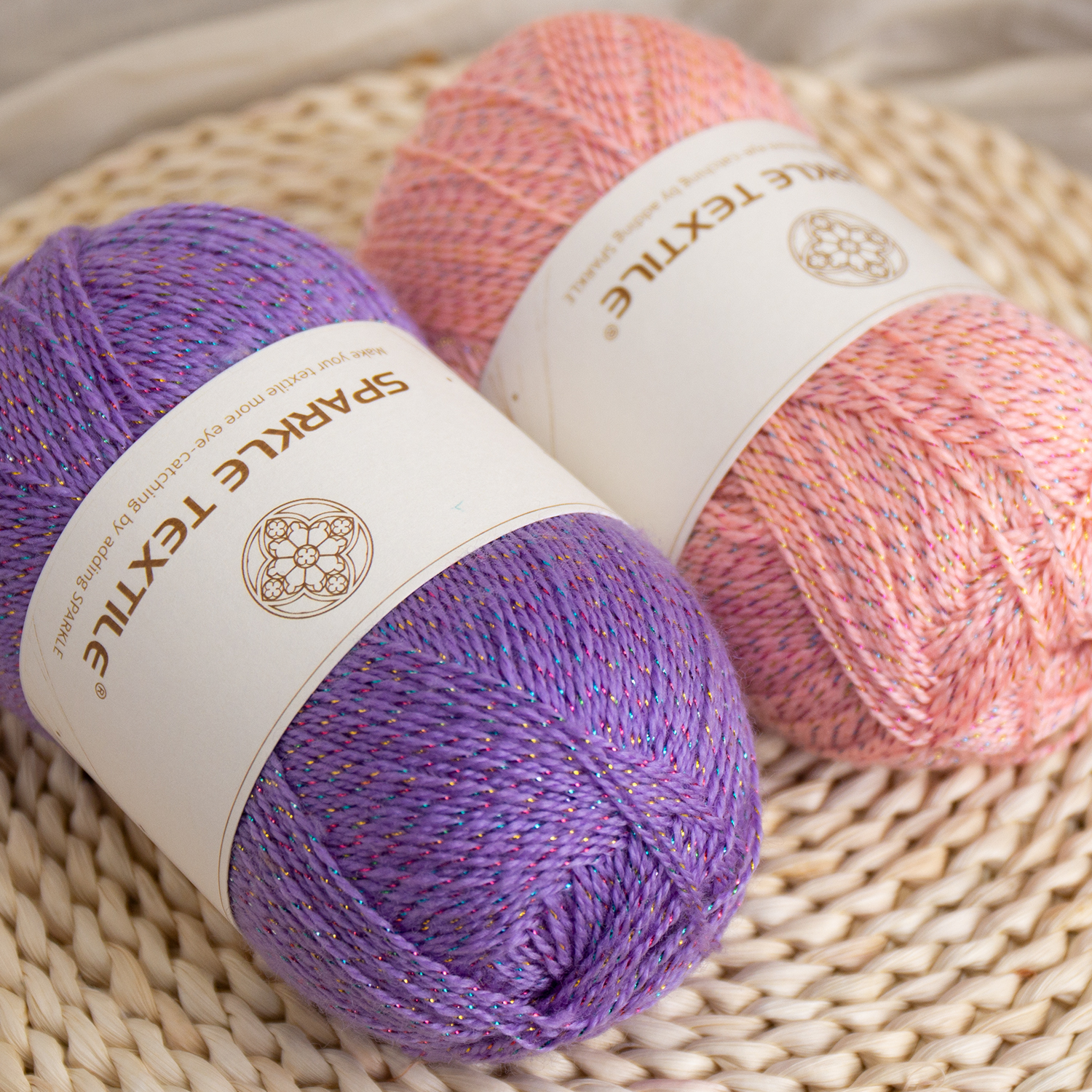 Hand Knitting Colorful 100g Packing Metallic Thread Fine Acrylic Crochet Yarn