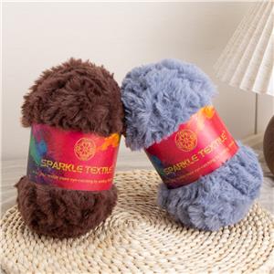 Colorful Faux Mink Velvet Knitting Thread Plush Weaving Yarn Hand Crochet Yarn Fancy Fluffy Faux Mink Fur Yarn Crochet Thread