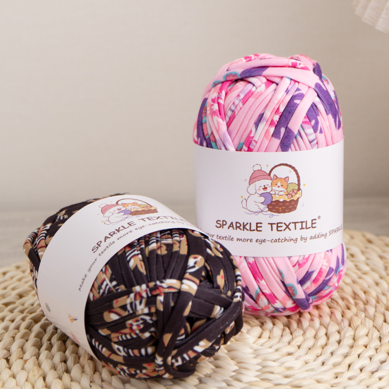 Hand Knitting DIY Thread 100g Multicolor Dyed Printing 40 Colors Weaving Chunky Fabric T-Shirt Yarn Polyester Fabric Strip Yarn