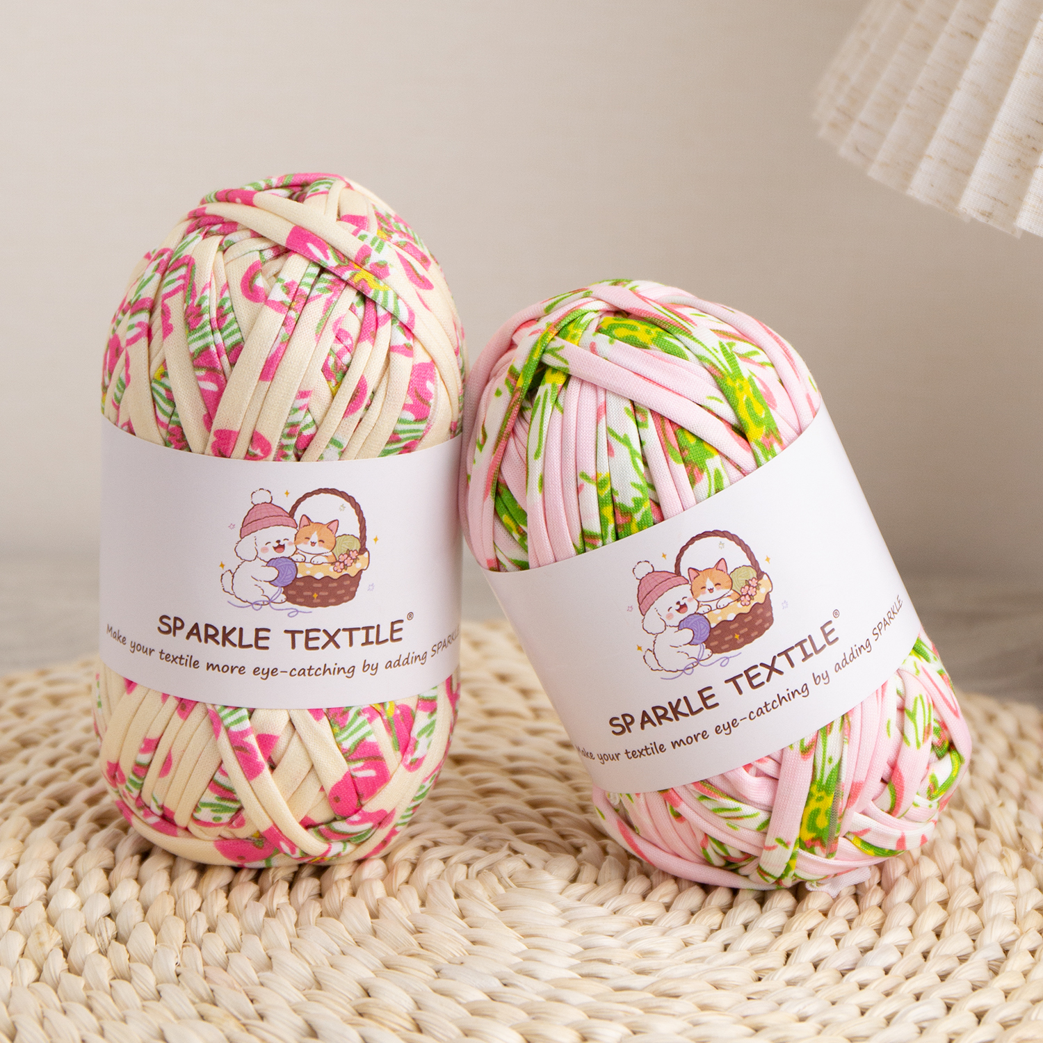 Hand Knitting DIY Thread 100g Multicolor Dyed Printing 40 Colors Weaving Chunky Fabric T-Shirt Yarn Polyester Fabric Strip Yarn