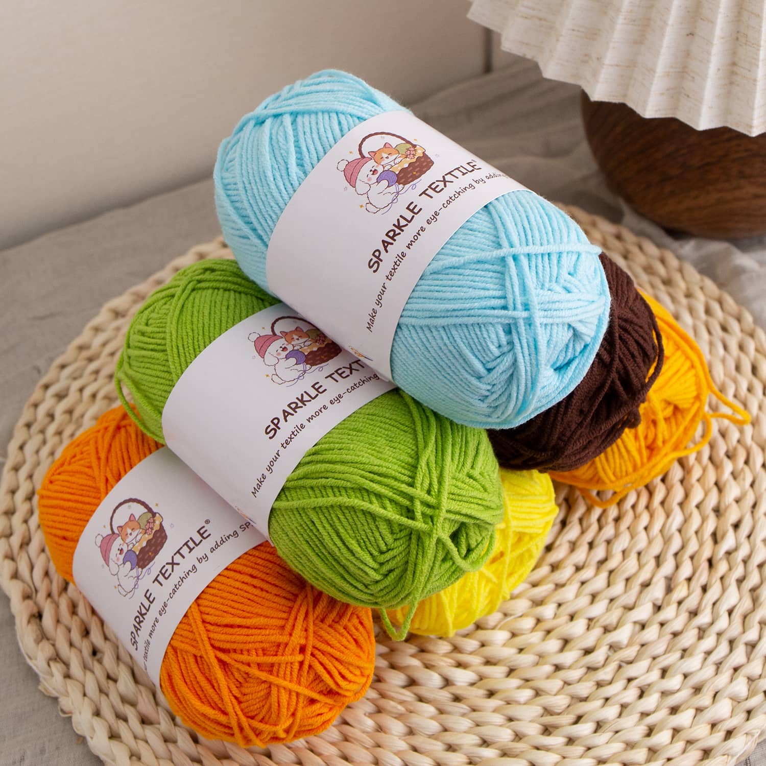 Wholesale DIY Doll Hand Crochet Thread 5Ply Soft Baby Yarn Toy Thread Milk Cotton Hand Knitting Yarn Cotton Crochet Thread