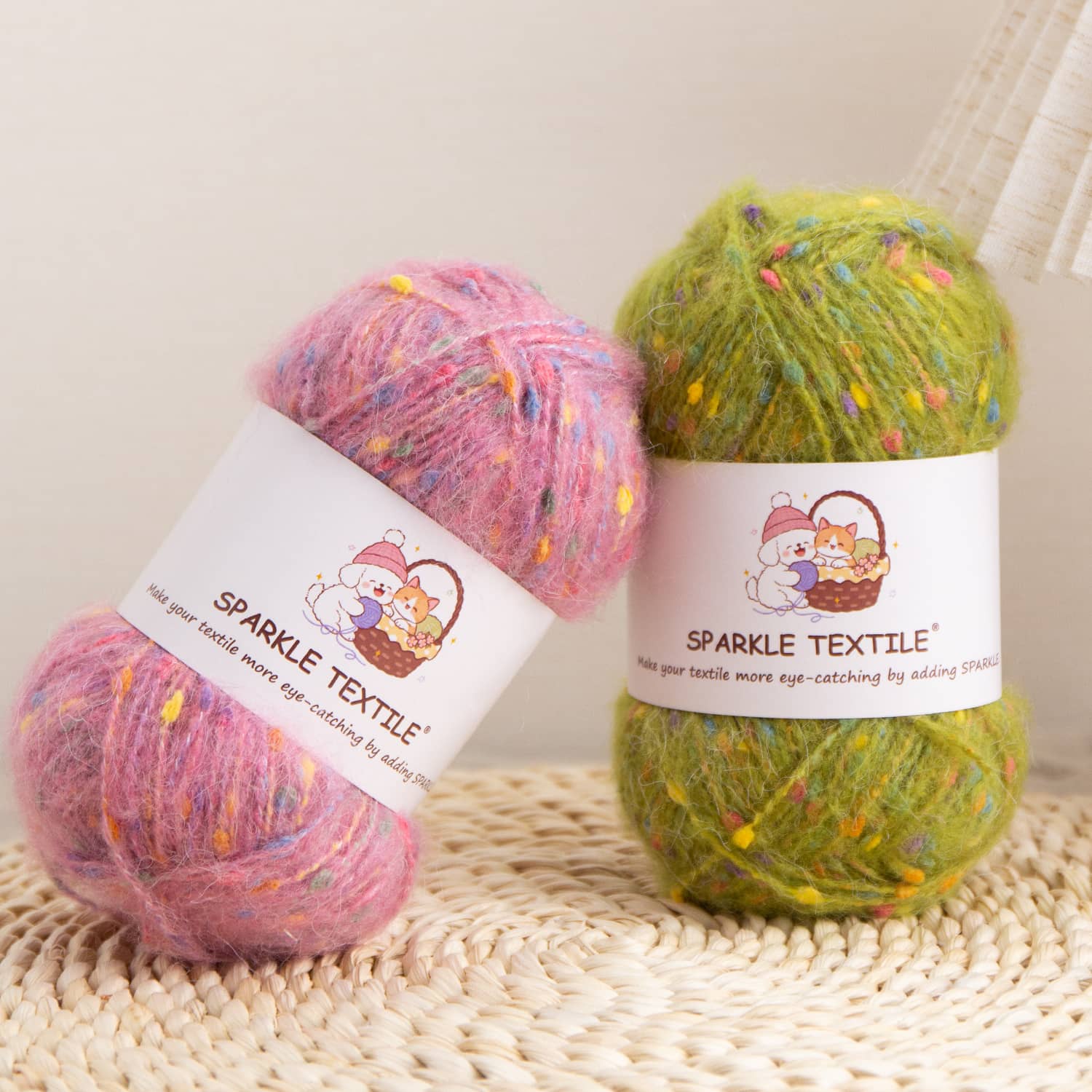 50g Fancy Dot Hand Knitting Thread Scarves Hat Mohair Fluffy Polar Fleece Crochet Yarn Blended Colors Knot Mohair Crochet Thread