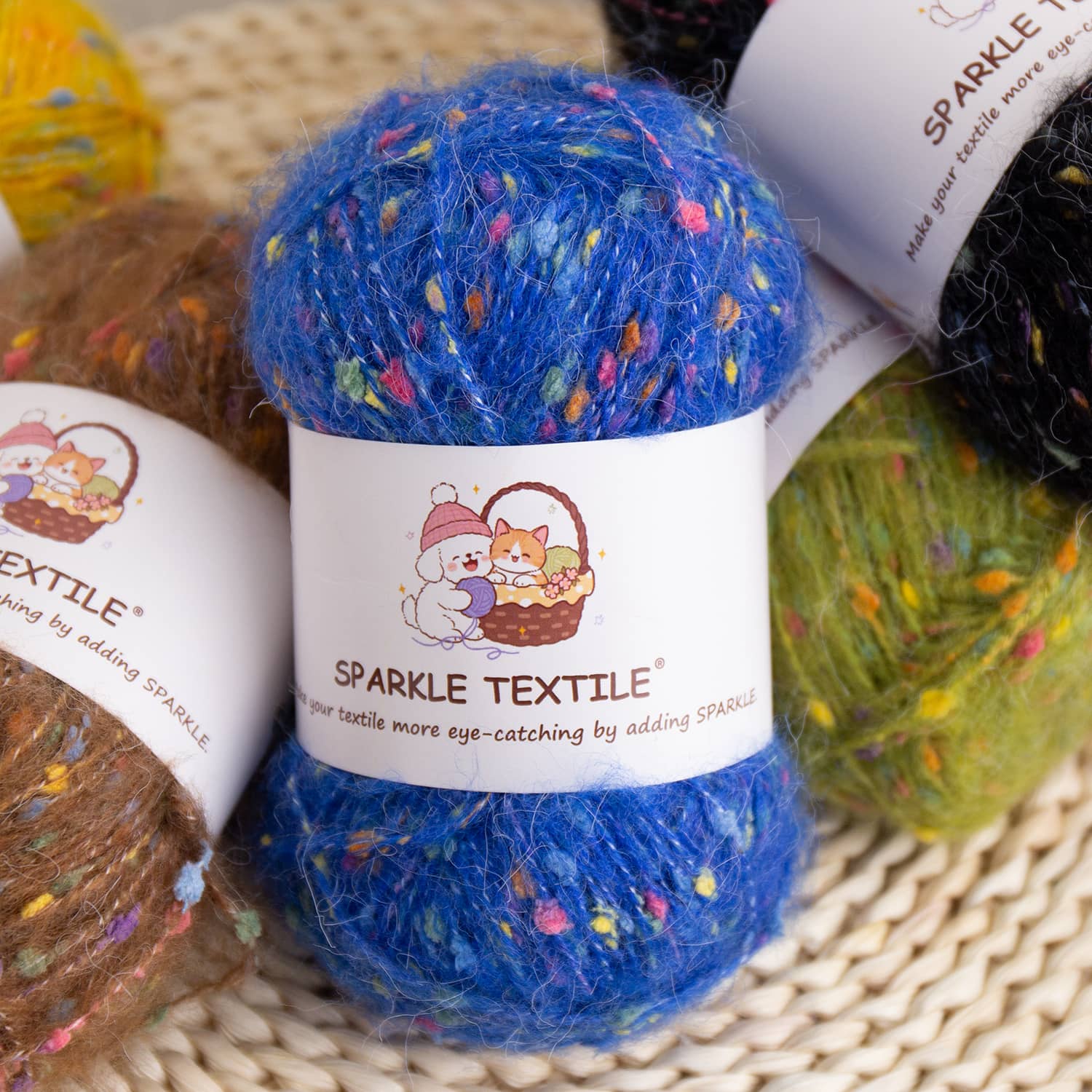 50g Fancy Dot Hand Knitting Thread Scarves Hat Mohair Fluffy Polar Fleece Crochet Yarn Blended Colors Knot Mohair Crochet Thread