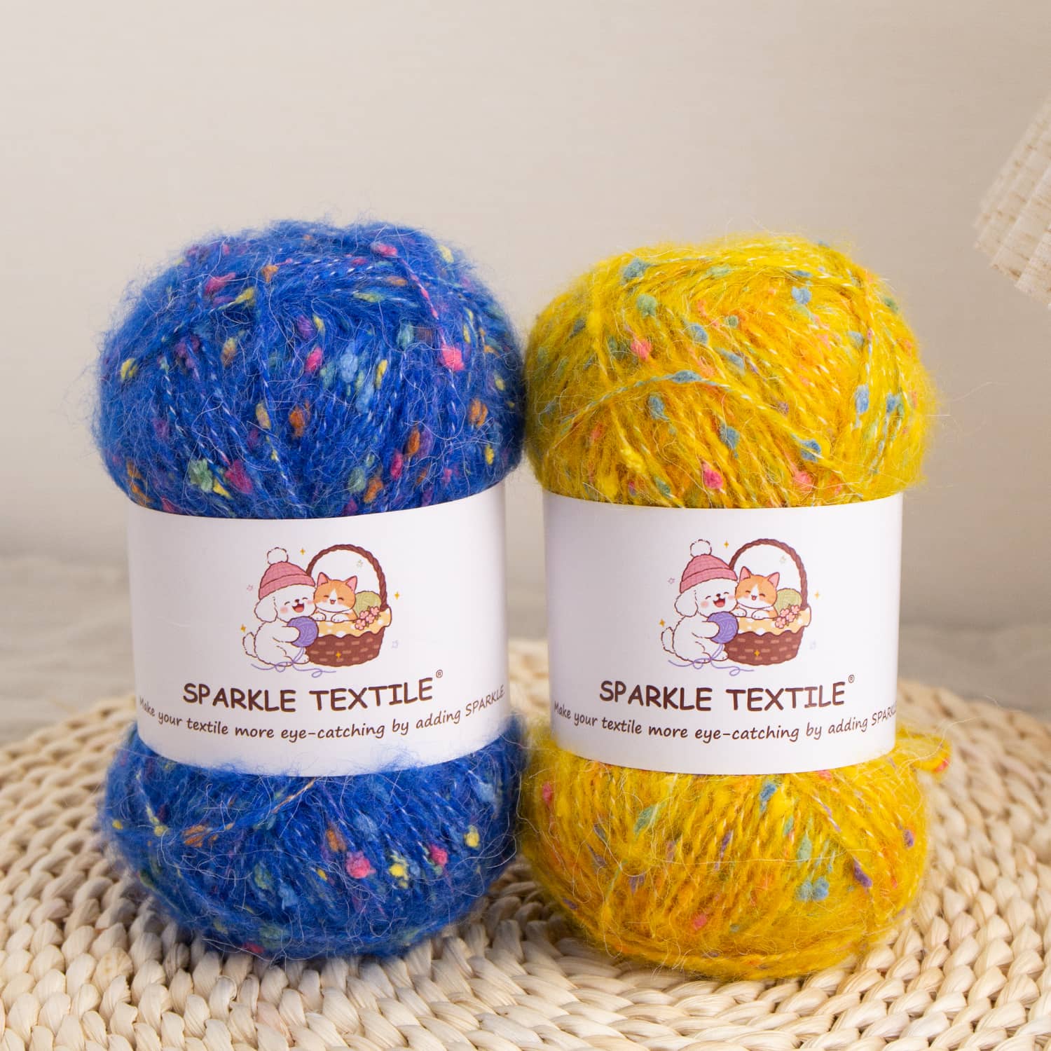 50g Fancy Dot Hand Knitting Thread Scarves Hat Mohair Fluffy Polar Fleece Crochet Yarn Blended Colors Knot Mohair Crochet Thread