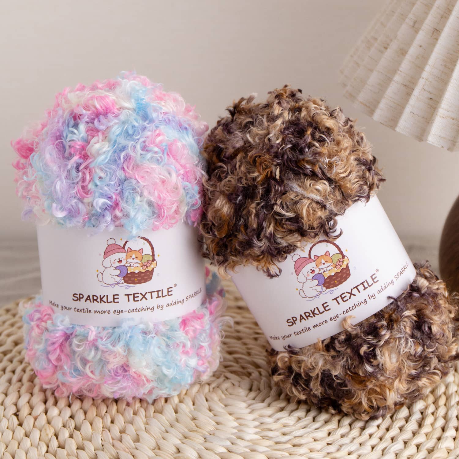 Hand Knitting DIY Doll & Bags 100% Polyester Fluffy Teddy Yarn Wool Loop Toy Thread Crochet Yarn Plush Ear Yarn Crochet Thread