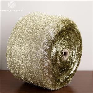 Metallic Tinsel Eyelash Yarn Feather Yarn Polyester Shiny Metallic Thread Feather Fancy Yarn for Festival Garment Knitting