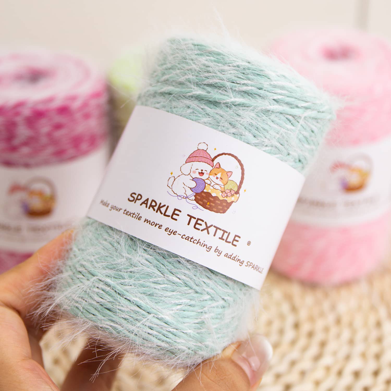 100g Hand Crochet Yarn Rofite Paper Thread Gift Packing Fancy Knitting Yarn Weaving Blended Fluffy Feather Raffia Grass Thread