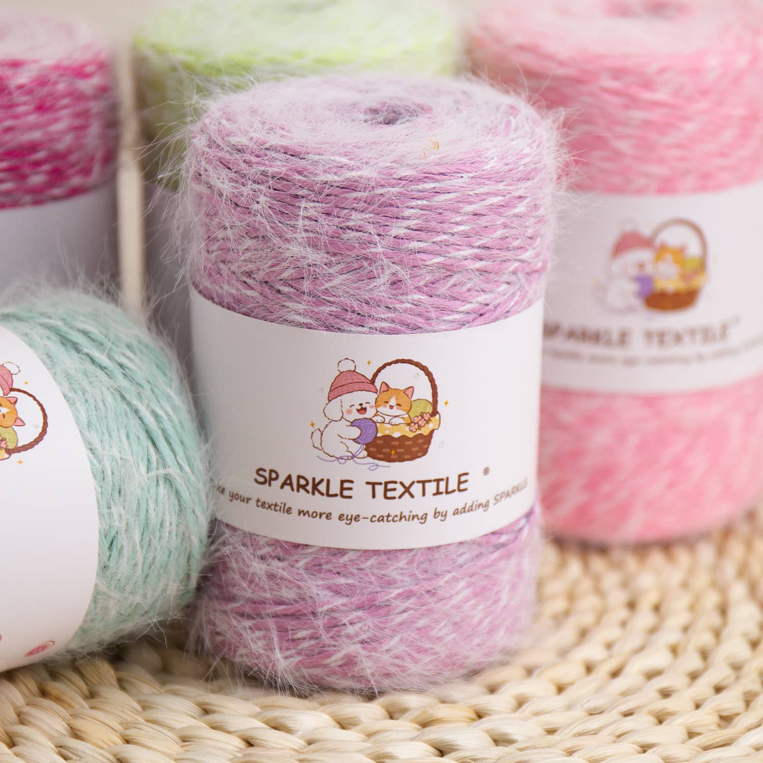 100g Hand Crochet Yarn Rofite Paper Thread Gift Packing Fancy Knitting Yarn Weaving Blended Fluffy Feather Raffia Grass Thread