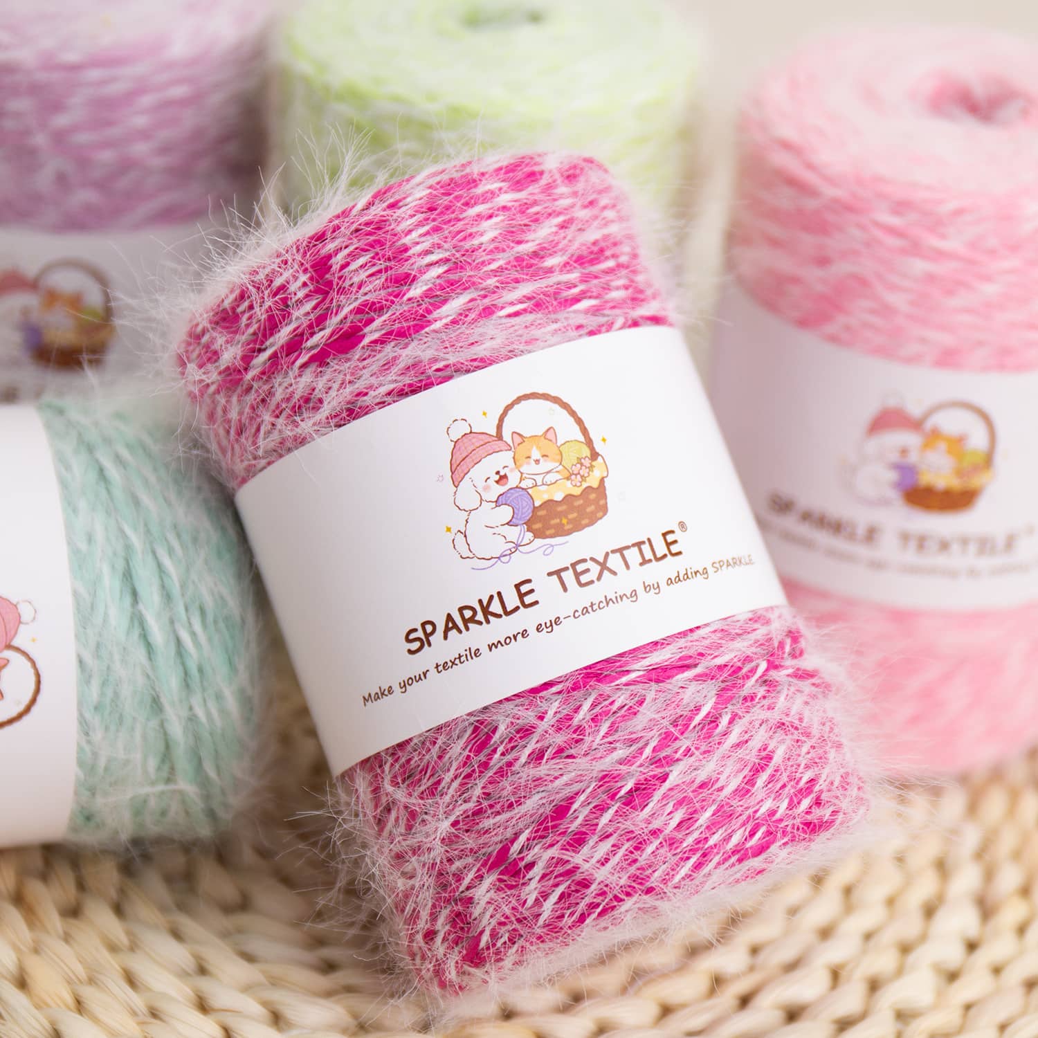 100g Hand Crochet Yarn Rofite Paper Thread Gift Packing Fancy Knitting Yarn Weaving Blended Fluffy Feather Raffia Grass Thread