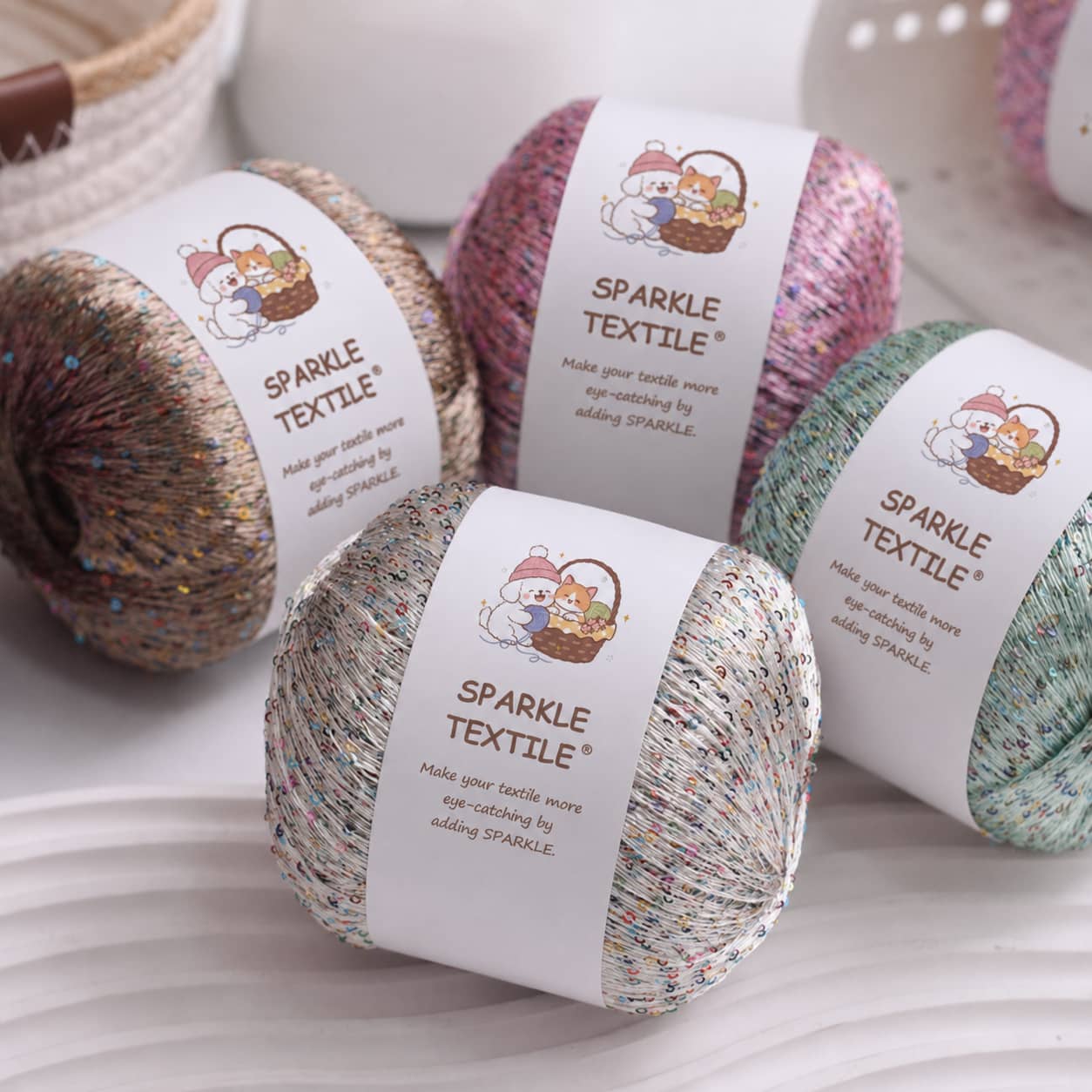 High Quality Fancy Sequin Knitting Thread Nylon Hand Crochet Fancy Sequin Yarn Crochet Yarn