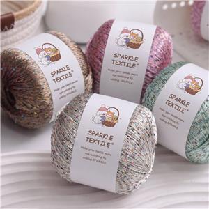 High Quality Fancy Sequin Knitting Thread Nylon Hand Crochet Fancy Sequin Yarn Crochet Yarn