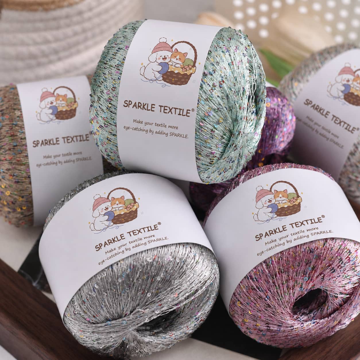 High Quality Fancy Sequin Knitting Thread Nylon Hand Crochet Fancy Sequin Yarn Crochet Yarn