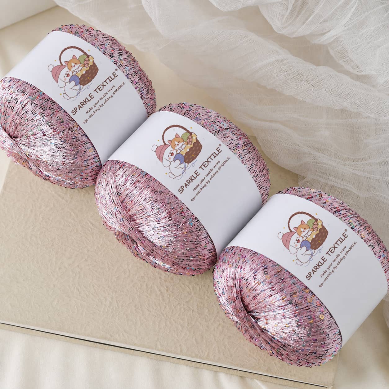 High Quality Fancy Sequin Knitting Thread Nylon Hand Crochet Fancy Sequin Yarn Crochet Yarn