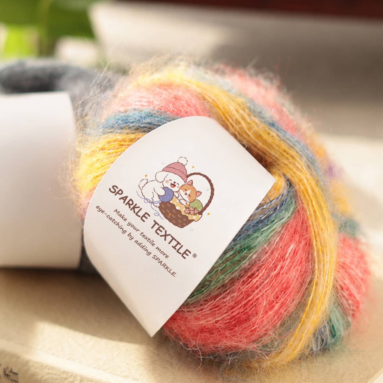 Wholesale Gradient Dye Hand Knitting Thread Long Hair Tufting Hand Crochet Yarn Fancy Fluffy Irish Mohair Yarn Crochet Yarn