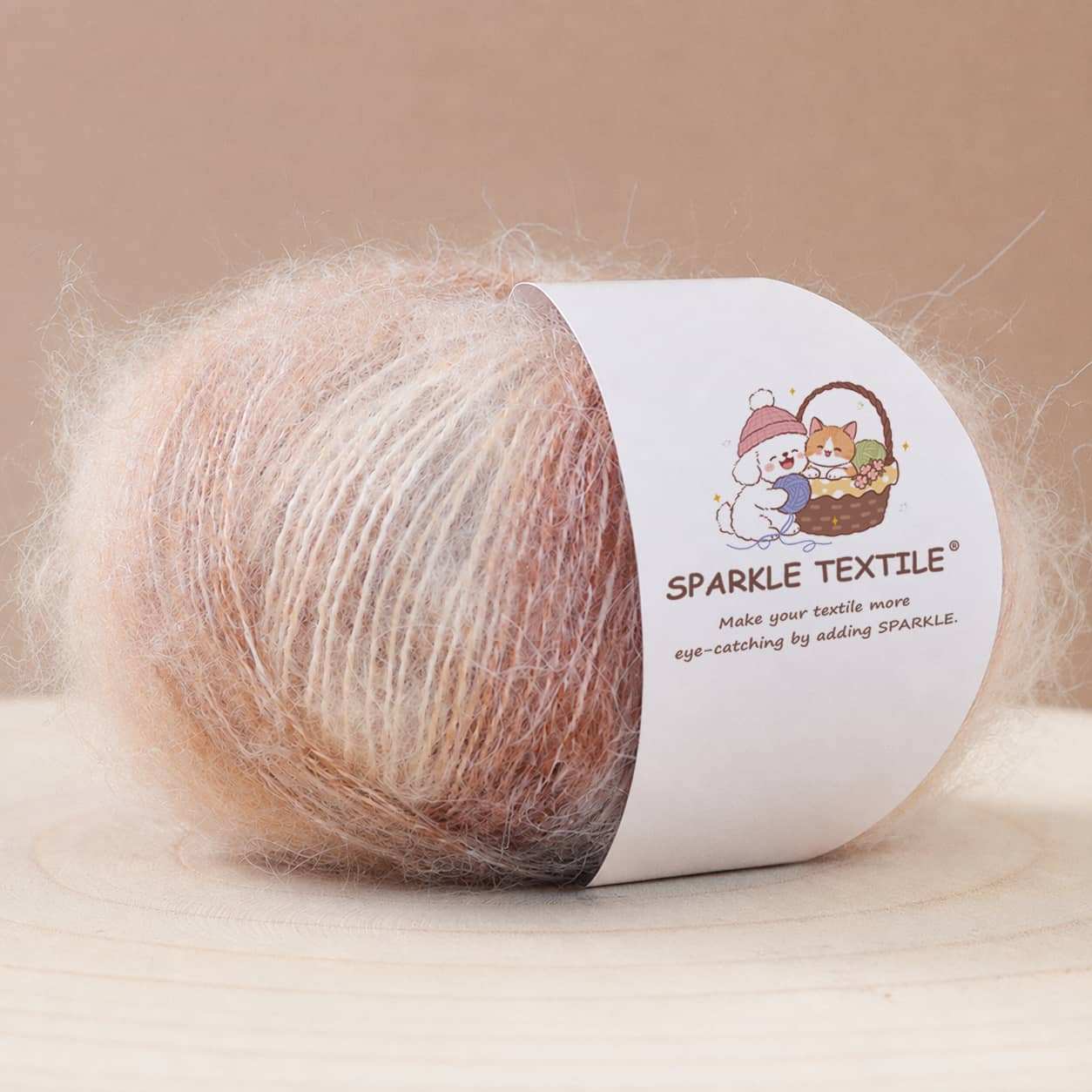 Wholesale Gradient Dye Hand Knitting Thread Long Hair Tufting Hand Crochet Yarn Fancy Fluffy Irish Mohair Yarn Crochet Yarn