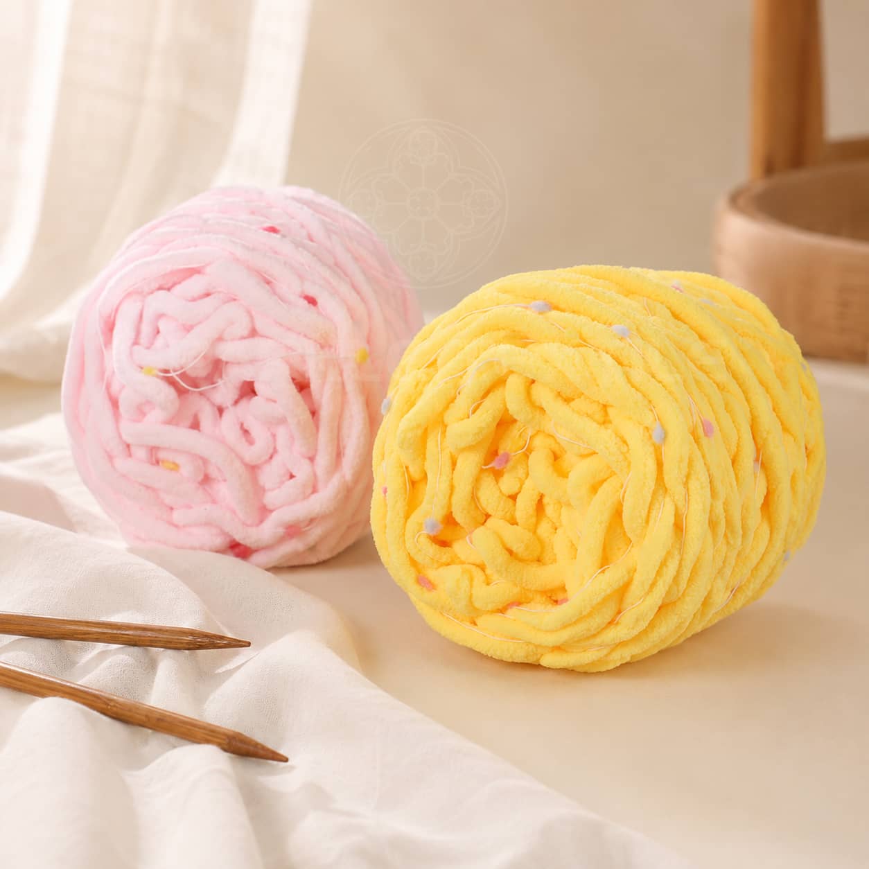Beginners Fuzzy Crochet Thread 110g Chunky Chenille Yarn Knitting Soft Thick Plush Chenille Yarn for DIY Baby Blankets