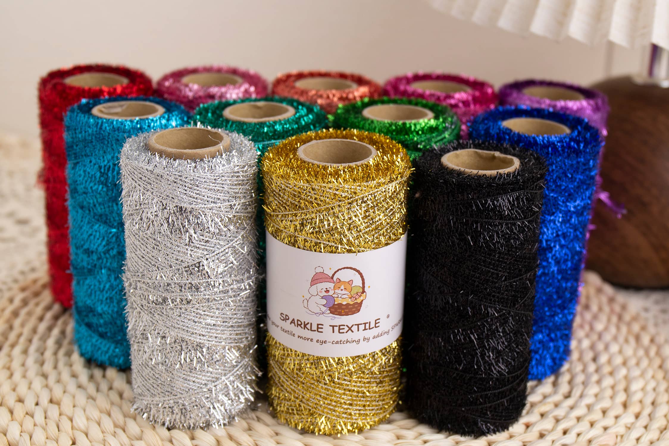 Metallic Tinsel Eyelash Yarn Metallic Tinsel Eyelash Yarn