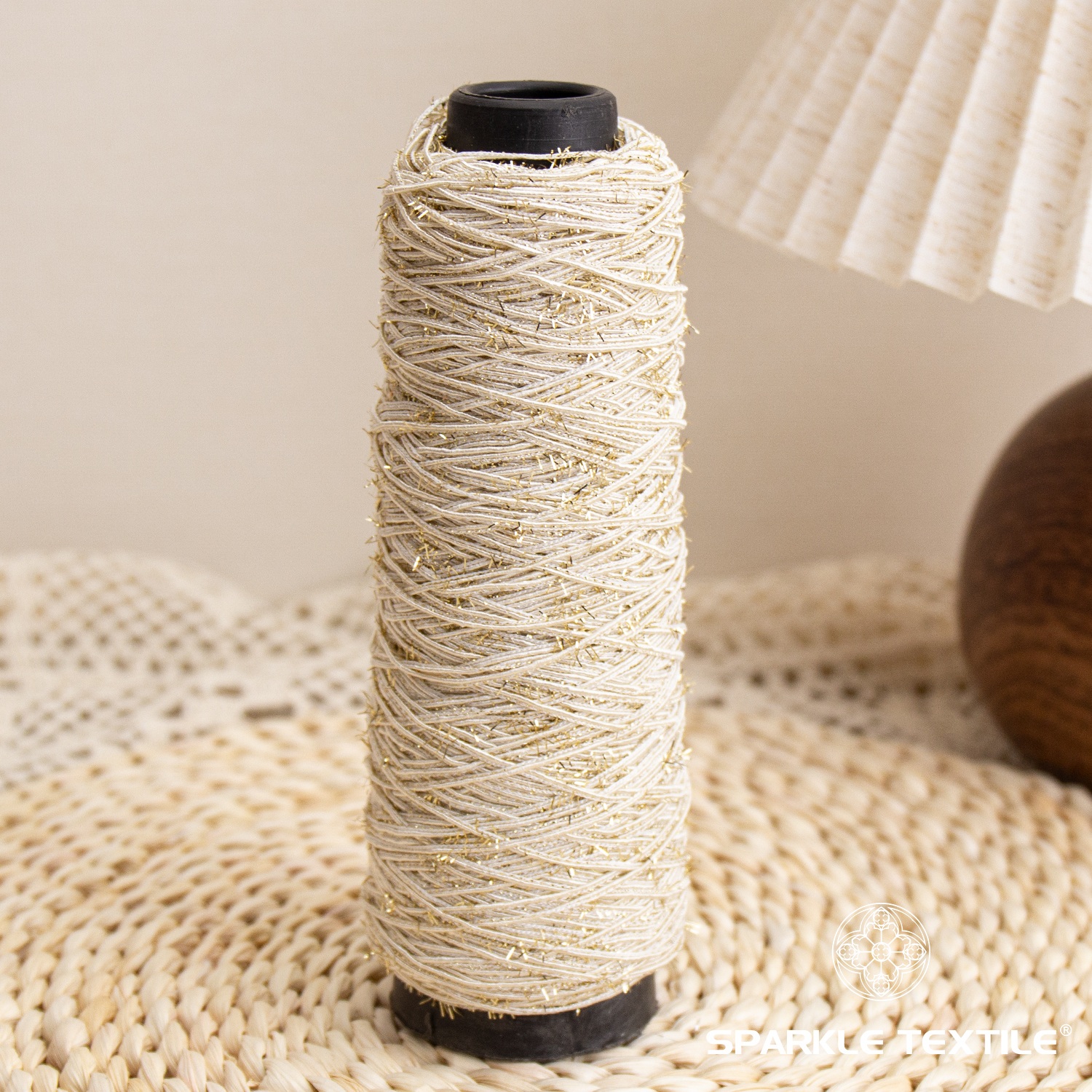 Fancy Metallic Glitter Yarn Imitation Linen Polyester Rope Texture Yarn for Hand & Machine Knitting Hat