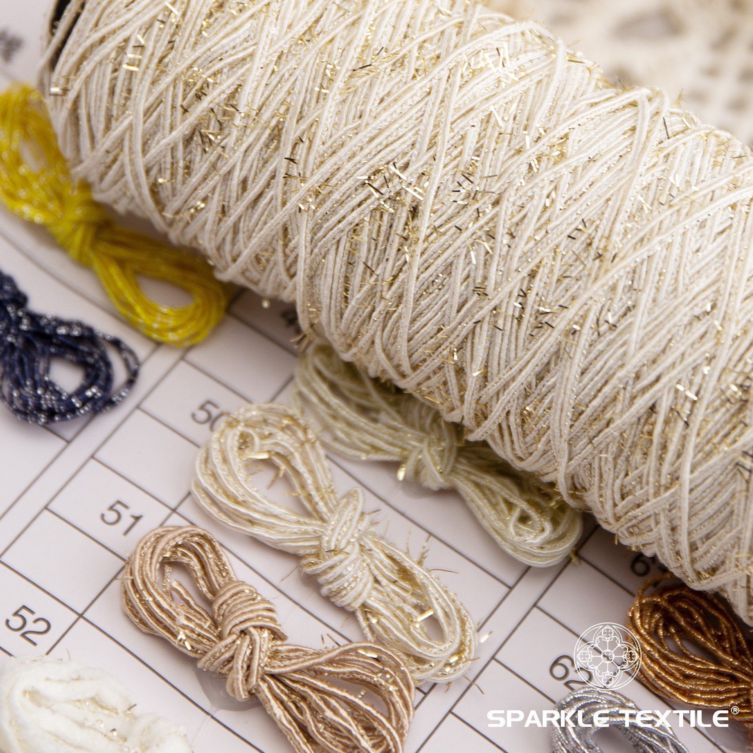 Fancy Metallic Glitter Yarn Imitation Linen Polyester Rope Texture Yarn for Hand & Machine Knitting Hat