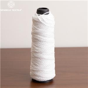 Factory Wholesale Fancy Metallic Feather Yarn White Sparkle Eyelash Yarn for Machine & Hand Knitting Textile Raw Material
