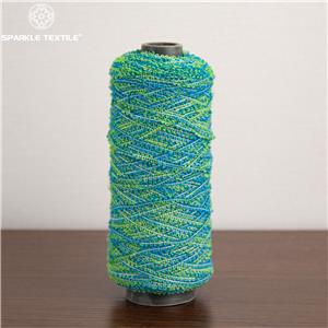 Green Blue Blended Loop Fancy Yarn Soft Boucle Novelty Yarn for Hand Knit & Machine Weaving Textile
