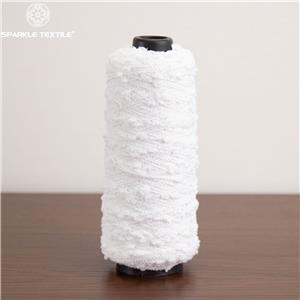 White Flag Yarn Toothbrush Fancy Yarn Loop Slub Novelty Textured Yarn for Knitting Crochet Sweater Home Textile