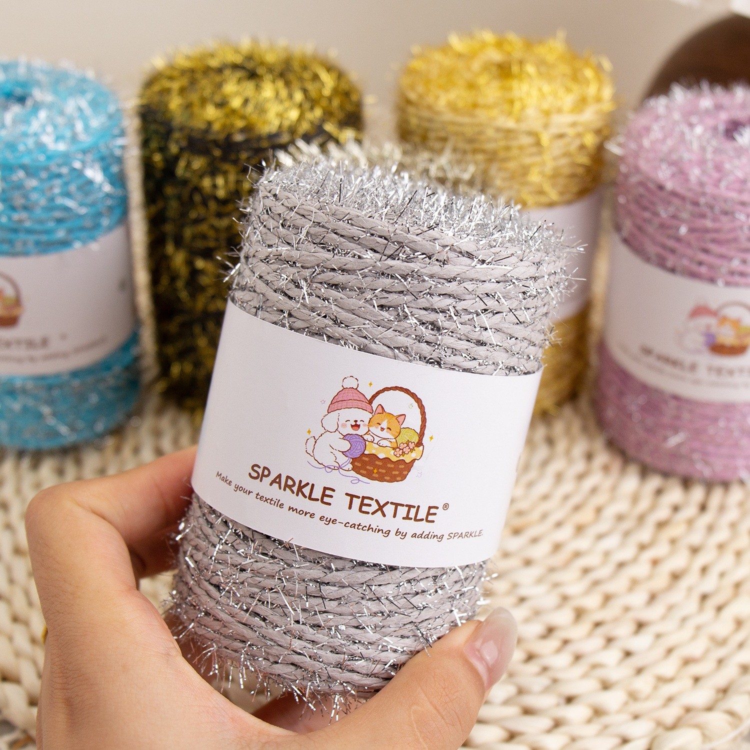 Metallic Glitter Yarn Metallic Glitter Yarn