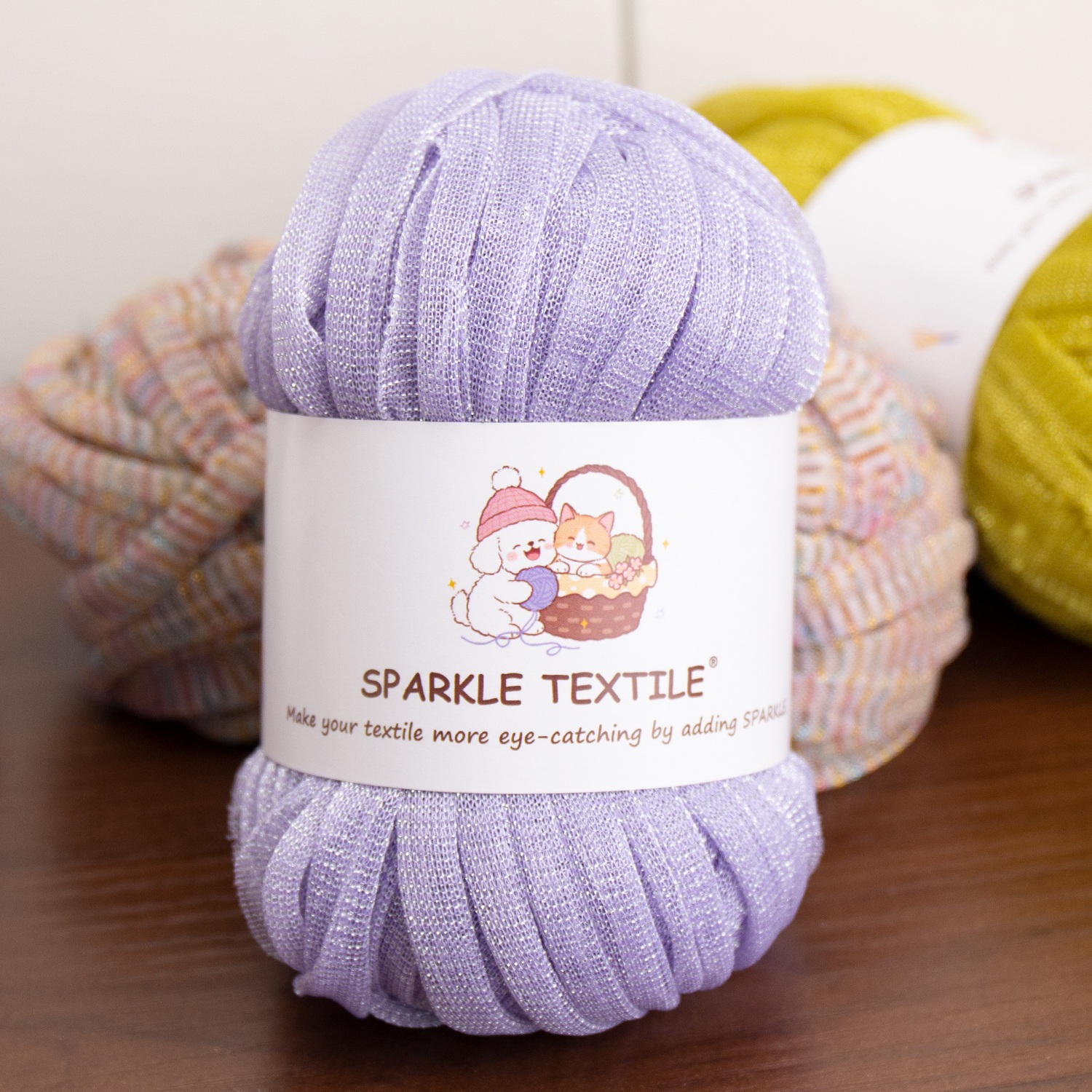 Metallic Lurex Mesh T Shirt Yarn Sparkle Tape Yarn for Crochet Bag Rug Hand Knitting DIY Crafts