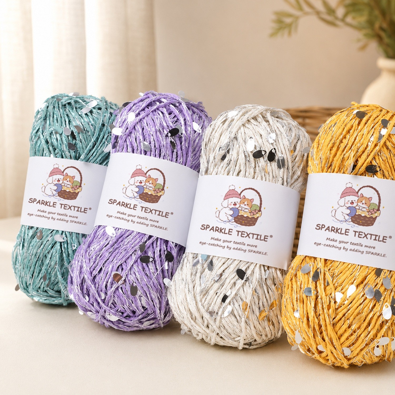 Silver Sequins Yarn Silver Sequins Yarn