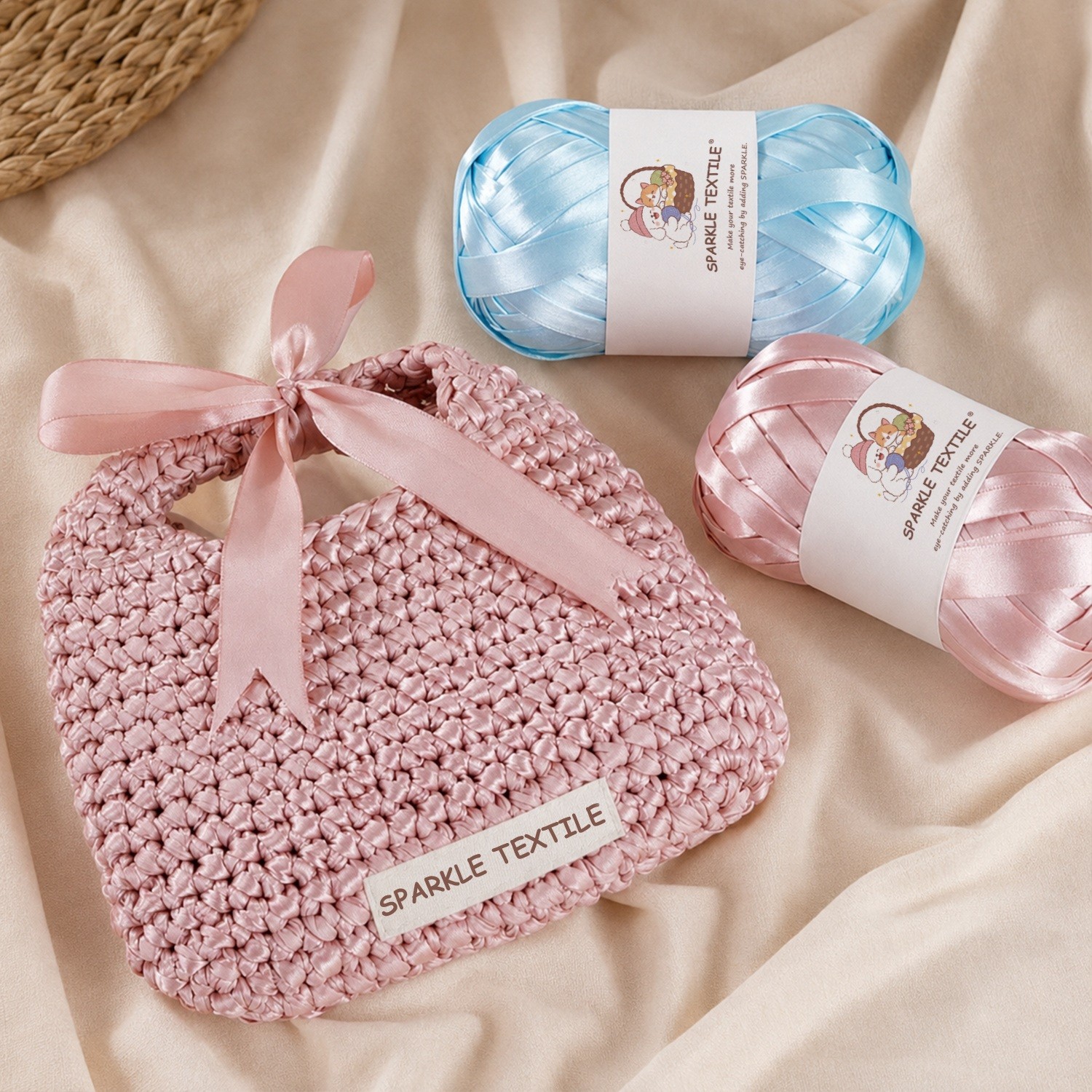 Shiny Flat Ribbon Crochet Yarn Shiny Flat Ribbon Crochet Yarn