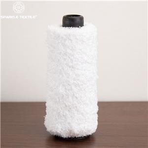 Wholesale 100% Polyester Feather Fancy Yarn Non Elastic Polyester Fluffy Eyelash Yarn for Knitting Scarf Craft Decoration