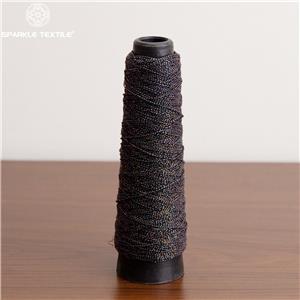 Factory Wholesale Polyester Metallic Cord Yarn Multicolor Black Fancy Rope Yarn Textile Raw Material for Apparel & Crafts
