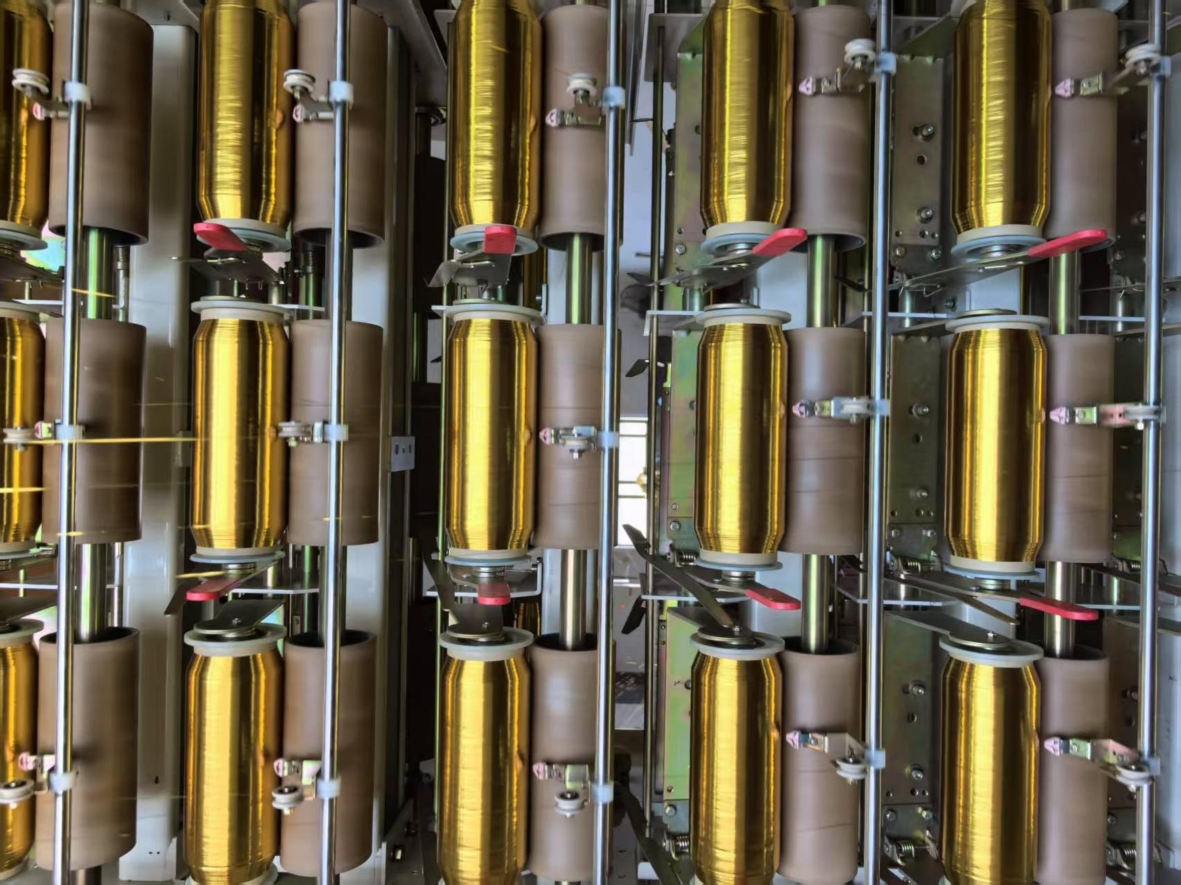 flat metallic thread