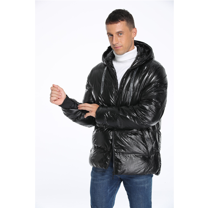 men's heated jacket with fix hoody