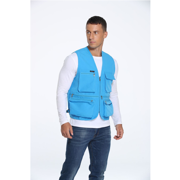 Men And Women Winter 20D Nylon Quilted Padded Vest with four pocket