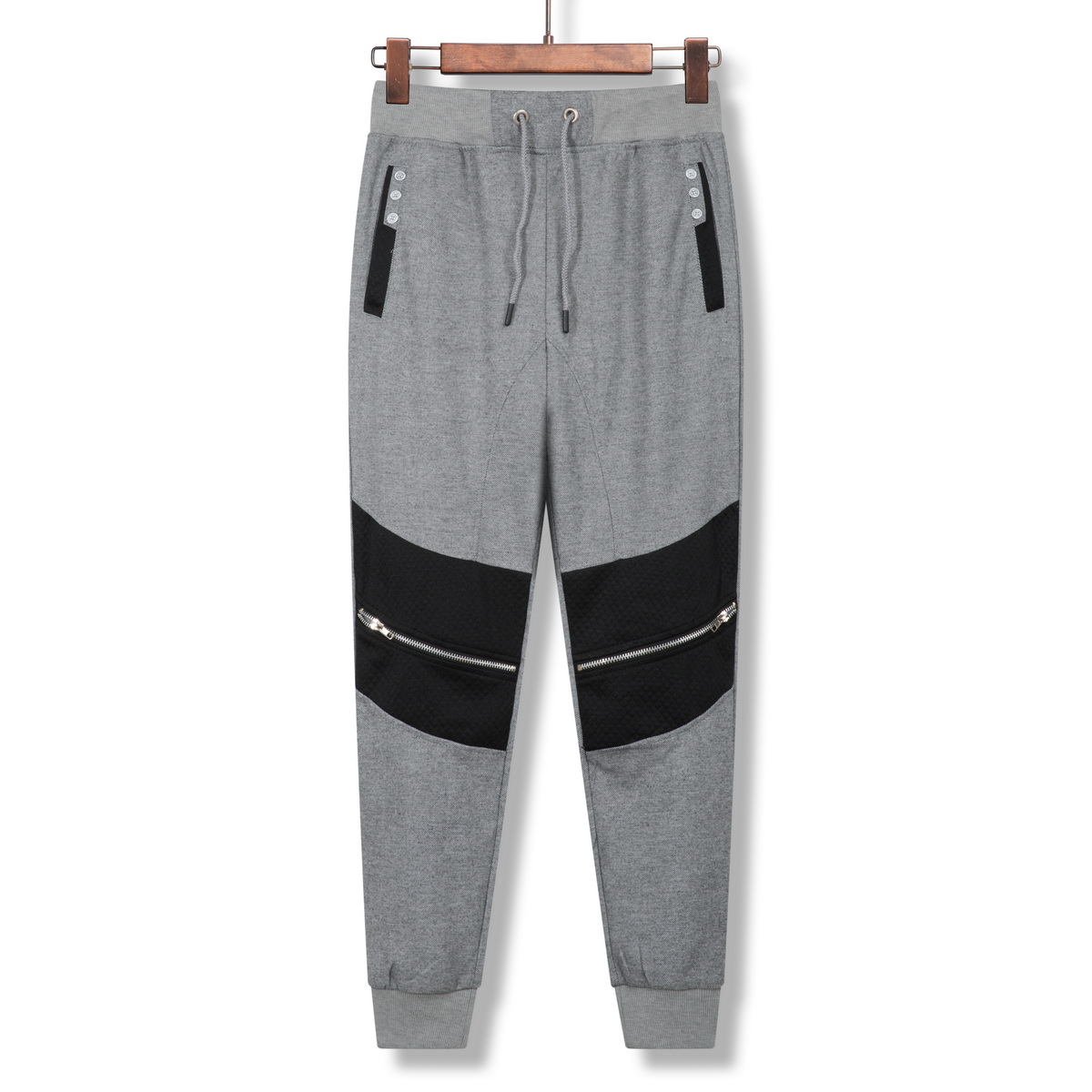 men's joggers with two zipper