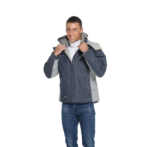 Мужская флисовая куртка с капюшоном Closeout с подкладкой из шерпы с RN #