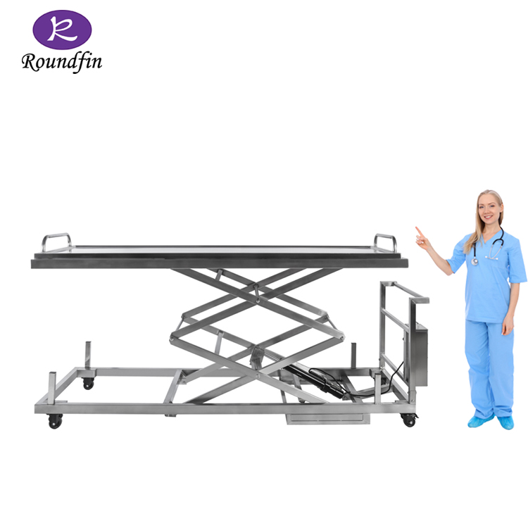 Most Popular Funeral Equipment Two Scissors Lifting Mortuary Body Trolley Mortuary Lifter