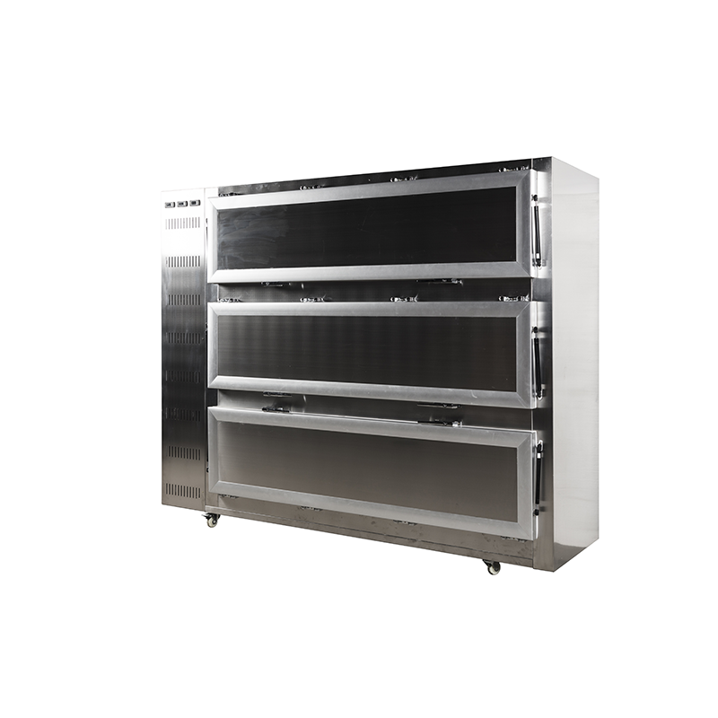 Refrigerador mortuorio Roundfin RD-3S de 3 habitaciones con apertura deslizante