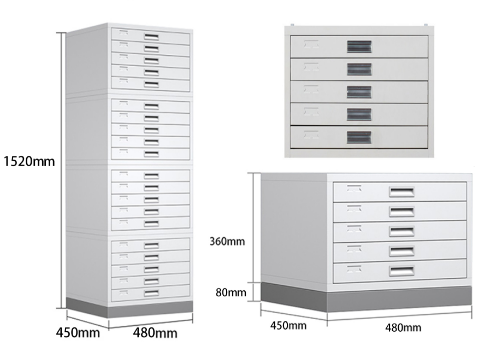 Wax Block Slide Glass Storage Cabinet