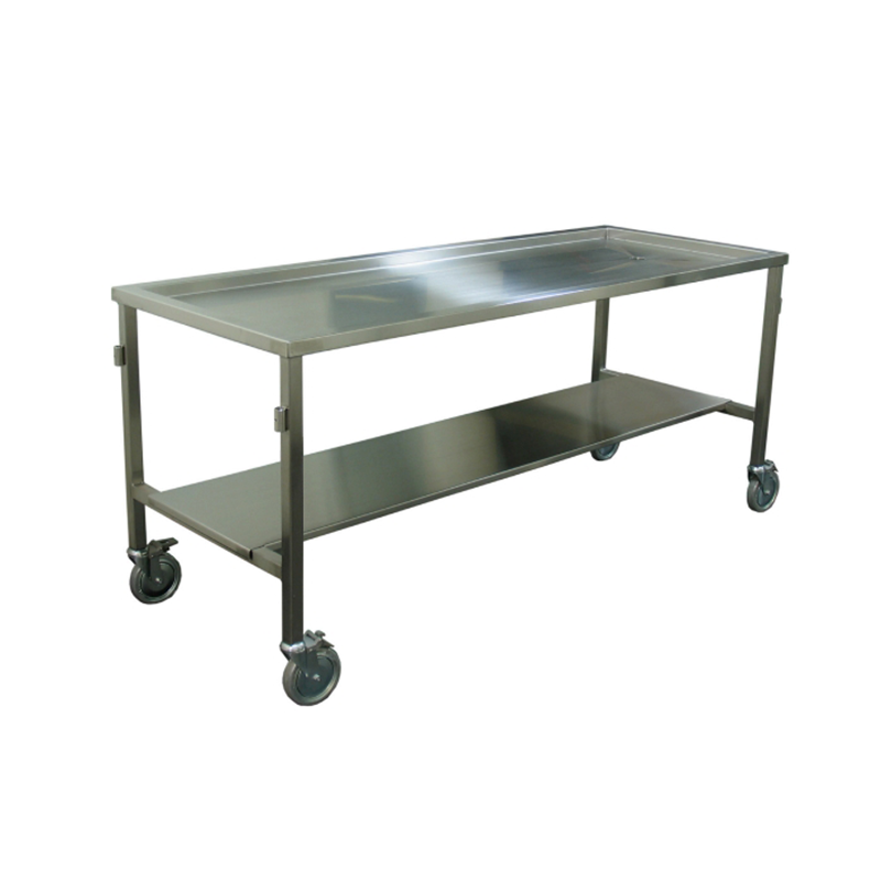 Carro mortuorio Roundfin RD-JT001 de dos estantes con orificio de drenaje