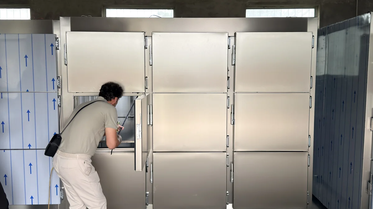 Portuguese Client Visits Roundfin Factory for Mortuary Refrigerator Pre-Shipment Inspection