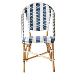 French Blue Bistro Rattan Restaurant Outdoor Chairs