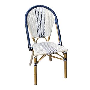 Terrace Aluminum Rattan Wicker French Bistro Cafe Table Chairs