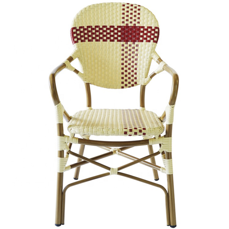 Outdoor French Rattan Bistro Dining Table And Chairs